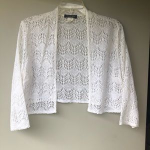 Nice cropped sweater to wear with sleeveless dress